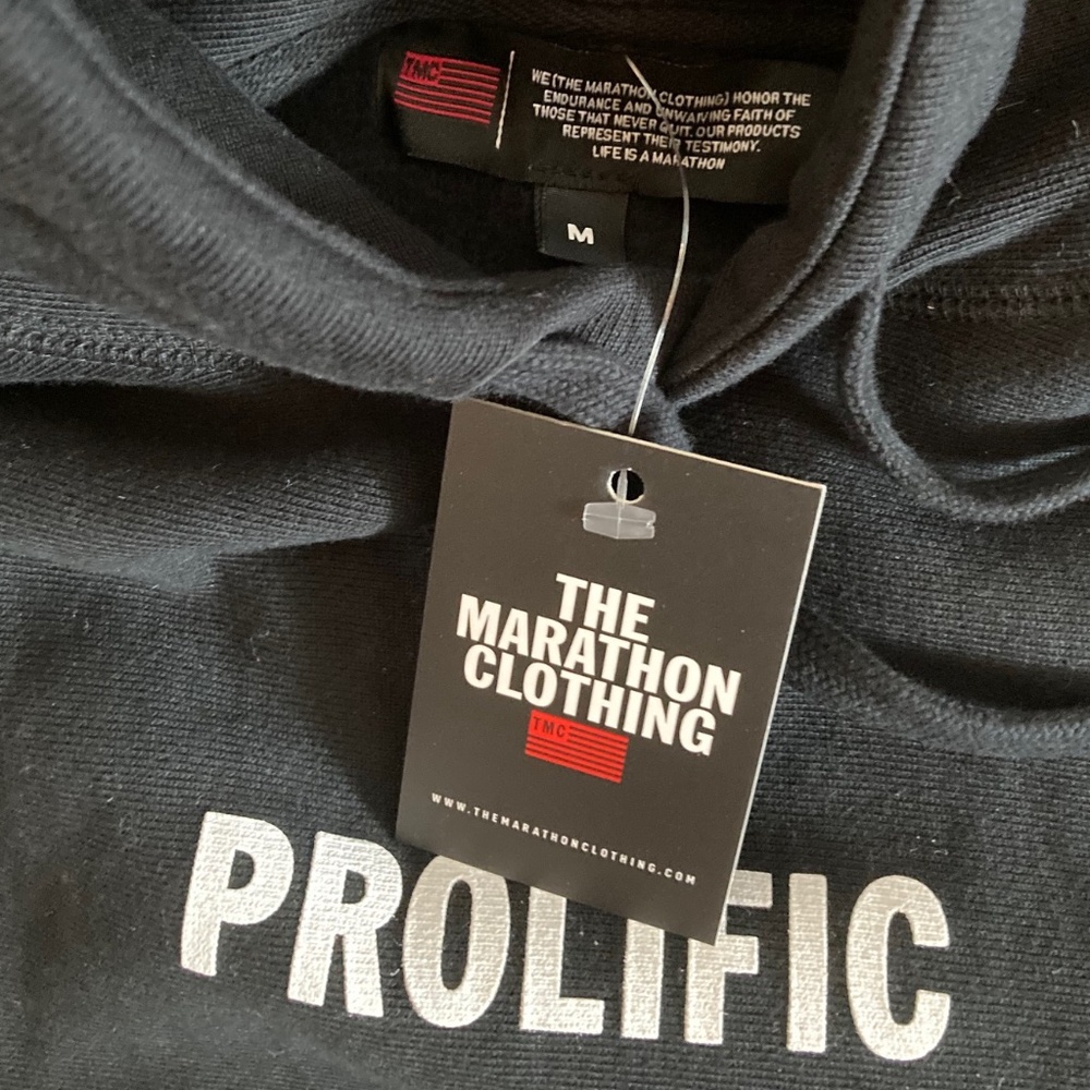 The Marathon Clothing Black Prolific Hoodie. Size Medium - Picture 4 of 6